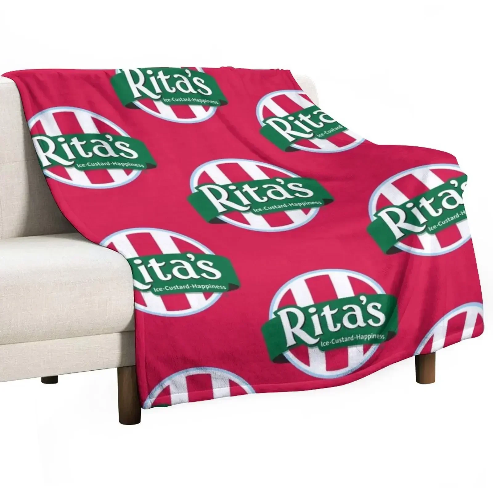 3D Printing Cafe - Rita's Italian Ice Cafe Throw Blanket