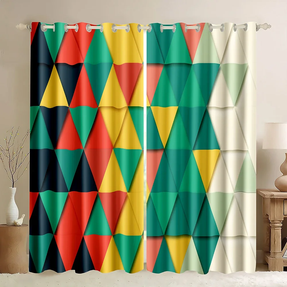 3D Printing Cafe - Geometry Blackout Curtains Abstract Art Triangle