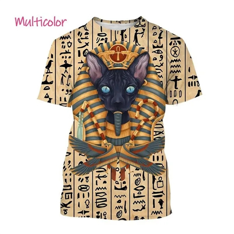 Summer New Pharaoh 3D Print T- - 3D Printing Online 评论和价格