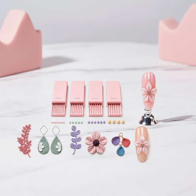 Nail Art Bead Roller 4PCS Set  - 3D Printing Use 评论和价格