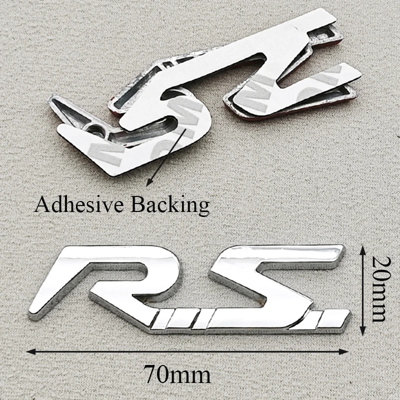 3D Metal RS Logo Car Rear Trun - 3D Printing Online 评论和价格